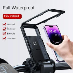 Universal Impermeable 360 ° Soporte de teléfono giratorio para motocicleta/bicicleta Soporte GPS ajustable para teléfonos móviles y aplicaciones de navegación