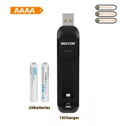 2 uds AAAA batería recargable Stylus 1,2 V 400mAh AAAA Ni-MH batería recargable con cargador