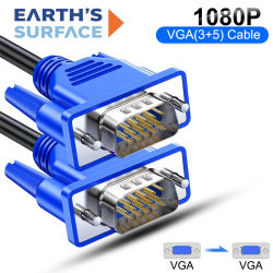 Cable VGA de 1080P, 15 pines, macho a macho, convertidor de extensión de vídeo VGA, conector para Monitor de ordenador, proyector, adaptador de TV para PC