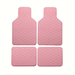 Alfombra impermeable de cuero PU para coche de 4 piezas: duradera y de moda, protección para todo clima, fácil de limpiar, mejora el interior