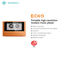 Reproductor de Música Portátil FiiO ECHO 4G con Bluetooth, DAC Dual CS43198, 3.5mm y 4.4mm, Diseño Retro Walkman
