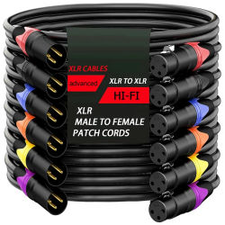 Cable XLR macho a XLR hembra para línea de extensión de grabación profesional mezclador XLR equilibrado amplificador de altavoz línea de micrófono en vivo