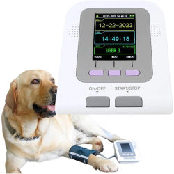 Monitor de Presión Arterial para Mascotas DT36 para Perros y Gatos, Monitor Veterinario Digital con 3 Brazaletes y Pulsímetro