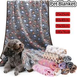 Manta suave y esponjosa de alta calidad para mascotas, manta de franela para dormir para perros, estampado de pata, estera para hámster, mantas cálidas y cómodas para perros y gatos