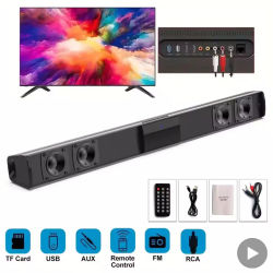 Barra De sonido para TV, Subwoofer, Altavoz Bluetooth, barra De sonido, caja De música, Radio inalámbrica, FM, Caixa De Som Big Bocina Bass Blootooth Coluna