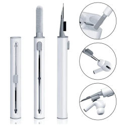Pluma de limpieza deslizante 3 en 1, cepillo de limpieza de auriculares para Airpods 4 Pro 3 2 1 Series, limpiadores de auriculares, herramientas de limpieza de auriculares