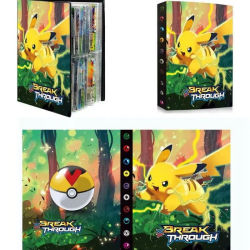 Álbum de Cartas Transparente Blanco para Pokémon, Funda para Cartas, Portafotos, 4 Bolsillos, 9 Páginas, Carpeta de Colección de Cartas Pokémon