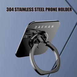 DEAHAN 304 anillo de bisagra de acero inoxidable soporte para teléfono móvil soporte 360 gancho ajustable anillo dedo soporte para soporte para teléfono inteligente