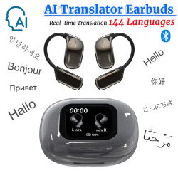 Auriculares Bluetooth con traductor de 144 idiomas, auriculares inalámbricos con traducción en tiempo Real AI para traducción