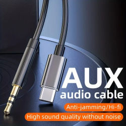Cable adaptador USB tipo C a conector de audio de 3.5 mm, divisor de audio auxiliar para altavoces de coche, auriculares, compatible con Android, Samsung, Xiaomi, iPhone 15