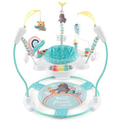 Andador para bebé Baby Sky Jumperoo con alturas ajustables, juguetes y caja de música, silla hinchable con 360 ° Asiento giratorio