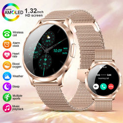 LIGE 2025 nuevo reloj inteligente para mujer, relojes con pantalla AMOLED HD IP68, Monitor de ritmo cardíaco resistente al agua, reloj inteligente ultrafino para mujer