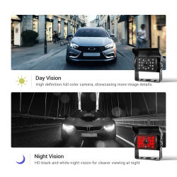 Monitor para coche Podofo de 7" y cámara de visión trasera inalámbrica con visión nocturna, 1080P, para aparcamiento y retroceso, con 2 cámaras, antiinterferencias, IP68, resistente al agua, para