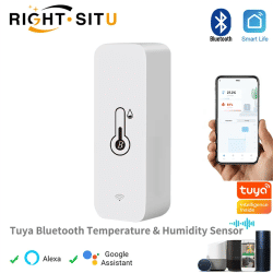 Tuya-Sensor inteligente de temperatura y humedad, Mini nueva actualización, Compatible con Bluetooth, aplicación remota, termómetro, higrómetro