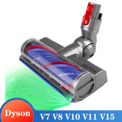 Cabezal de Aspiradora de Accionamiento Directo para Dyson V7 V8 V10 V11 V15, Accesorio para Pisos de Madera, Cepillo de Rodillo con Cerdas, Piezas de Cepillo para Cabello Sin Enredos