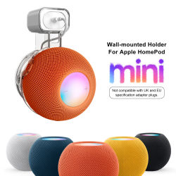 HomePod mini soporte de enchufe con Cable de almacenamiento calidad ABS estuche rígido altavoz soportes montados en la pared para Apple Homepod mini soporte
