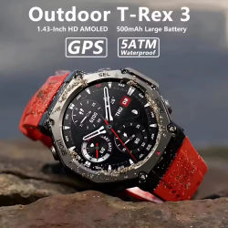 T-rex 3 Ultra GPS reloj inteligente incorporado de doble banda GNSS brújula altímetro barométrico 5ATM IP69K impermeable AMOLED llamada Smartwatch
