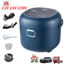 Olla arrocera calentada para alimentos para bebés, 2L, 200W, 12V, 24V, 220V, cocina, gachas de arroz, huevos nutritivos y alimentos calentados, arroceradores eléctricos