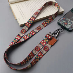 Cordón cruzado para teléfono móvil con diseño de tótem Retro, colgante ajustable para colgar en el cuello, correa para teléfono móvil con junta de tarjeta Universal