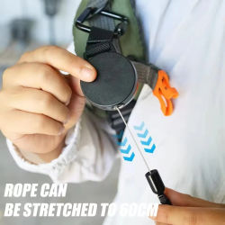 Soporte retráctil antirrobo para teléfono, cordón de seguridad para teléfono inteligente con mosquetón, arnés anticaída para senderismo, ciclismo y escalada