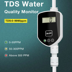 Monitor TDS en Línea 0-999 PPM, Medidor de TDS para Agua del Grifo, Filtro de Agua, Probador de Calidad del Agua para Agua Potable y Peceras, Monitoreo en Tiempo Real