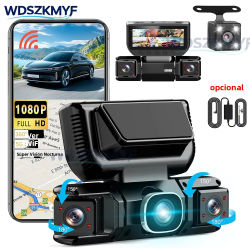 Nueva Cámara para Auto DVR de 360 Grados y 4 Canales, Grabador de Video HD 1080P, WiFi, Monitor de Estacionamiento 24h, Cámara Delantera y Trasera