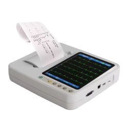 Máquina de ECG de 7 Pulgadas y 12 Derivaciones con IA para Mascotas Veterinarias, Monitor Digital Portátil de Animales, ECG de 3 Canales