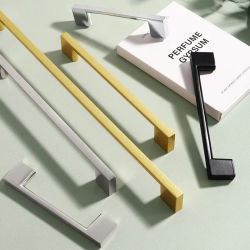 Manija del cajón de la puerta del armario nórdico minimalista moderno, manija sólida extendida de aleación de aluminio americana, accesorios para muebles
