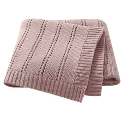 Mantas de algodón de Color sólido con rayas verticales para bebés, manta envolvente de muselina de punto liso para bebés, niños y niñas, para recién nacidos