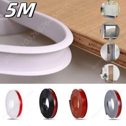 Vendaje de borde en forma de U de 5M, autoadhesivo, Flexible, Protector de borde para muebles, mesa, silla, cinta anticolisión, decoración de muebles