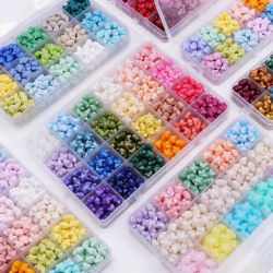 Cuentas de cera de sellado Retro, conjunto de caja de cera para sellar cera de plantas, sello de cera de cuentas de mar de 24 colores para herramientas de sellado de cera de boda para hacer sello de