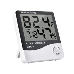 Termómetro Higrómetro Digital con Alarma, Monitor Inalámbrico de Temperatura y Humedad Interior con Pantalla Grande