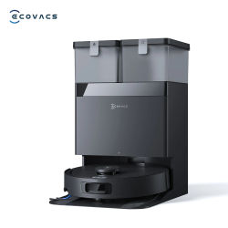 Aspiradora y fregadora robótica ECOVACS DEEBOT T30e OMNI, sin enredos de pelo de mascotas, 180 minutos de autonomía, silenciosa (64 dB), 25000 Pa, base de autovaciado