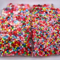 Pompones suaves de alta elasticidad mezclados de 8-30mm, muebles para el hogar, manualidades cosidas a mano, juguetes para niños, decoración de boda, 20-50g