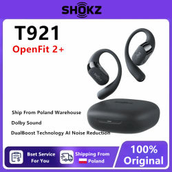 Auriculares Inalámbricos Shokz OpenFit 2+ T921 con Diseño Abierto, Audio Dolby, Bluetooth, Tecnología DualBoost y Reducción de Ruido por IA