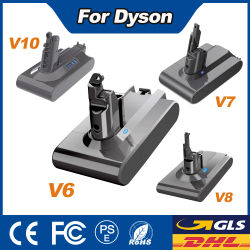 Batería de aspiradora Powtree 6,0/8,0Ah para Dyson V6 V7 Series V8 V10 DC58 DC62 SV11 SV12 SV10 Animal esponjoso absoluto