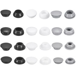 15/25 Uds. Tapones de silicona de 10-19mm, cubiertas para orificios para muebles, tapones para orificios de bloqueo a presión, tapones para orificios para tapas de extremo de muebles de tubo de Metal