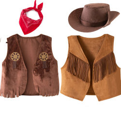 Disfraces de chaleco vaquero para niños de Halloween para bebés, niños pequeños, niñas, disfraz de vaquero de vaquera, fiesta de fantasía, vestido elegante Purim