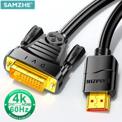 SAMZHE Compatible con HDMI a DVI Cable HD 1080P 4K Adaptador convertidor para Xbox PS4 TV Box proyector Monitor DVI a HDMI Cable