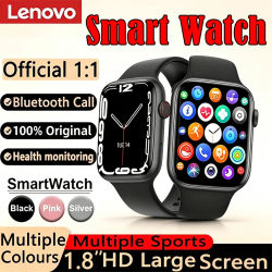 Lenovo 2026 Nuevo Reloj Inteligente Deportivo a Prueba de Agua de 1.83 Pulgadas, Monitor de Actividad Física, Llamadas Inalámbricas, Monitor de Salud, Reloj para Hombres y Mujeres, iOS y Android