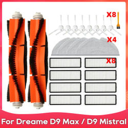 Ajuste para Dreame Bot D9 Max / D9 Mistral / L10 Pro filtro Hepa rodillo Cepillo Lateral paños de fregona aspiradoras robóticas accesorio de repuesto
