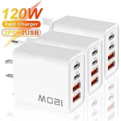 Cargador USB rápido PD GaN de 33W con salidas de CA de 4000W, cargador de teléfono para iPhone 14 15 16 Xiaomi 12 13 Samsung Macbook
