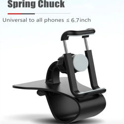 Soporte Universal para Teléfono de Coche 360 ° Soporte Giratorio para Tablero de Instrumentos con Agarre Automático para Teléfonos Inteligentes