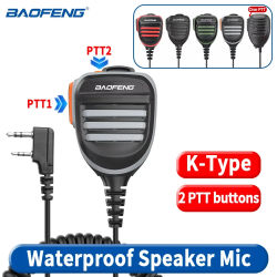 BaoFeng Walkie Talkie 2 pines PTT altavoz micrófono al por mayor para Quansheng UV-K5 K6 Baofeng UV-5R BF-888S UV-5RH 21 17 PRO HAM Radio