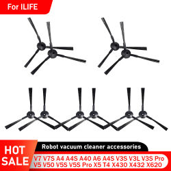 Piezas de Cepillo Lateral para aspiradora ILIFE V7 V7S A4 A4S A40 A6 A4S V3S V3L V3S Pro V5 V50 V5S Pro X5 T4 X430 X432 X620 X623