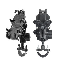 Soporte para manillar de teléfono para motocicleta, soporte GPS a prueba de golpes, abrazadera Universal antivibración para teléfono inteligente