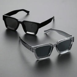 1/2 PC S gafas de sol clásicas de moda cuadradas con montura de plástico para mujer y hombre, gafas de sol para la vida diaria, accesorios.