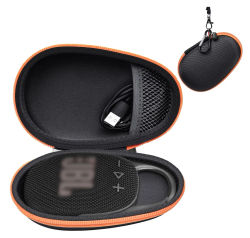 Estuche de Viaje para Altavoz Bluetooth JBL Clip 5/ Clip 4, Mini Altavoces Bolsa de Almacenamiento Portátil Protector - Sólo Caja (Negro)