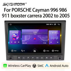 Radio para coche para Porsche 911 996 986 Carrera Boxster, reproductores multimedia de vídeo, CarPlay inalámbrico, navegación, Bluetooth, pantalla, radio.