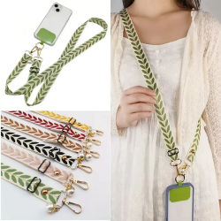 Cordón largo para teléfono, cadena cruzada para colgar al hombro, colgante de perlas, cuerda ajustable para teléfono, regalo para amigas, madres y chicas.